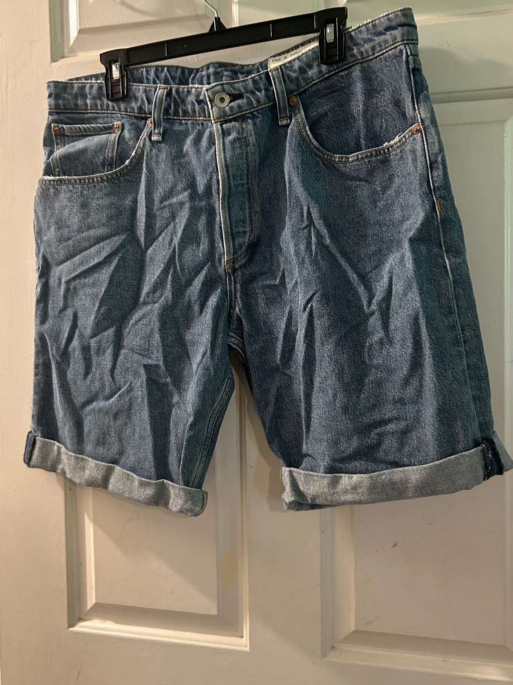Rag & Bone Blue Denim Jean Shorts